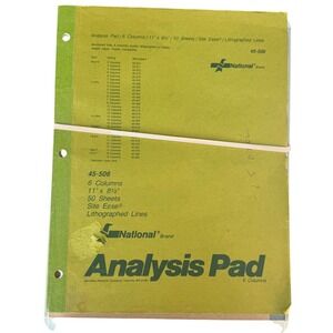 Quill Copy Holder Stand National Analysis Pad 45-506 Vintage Office Cream Green